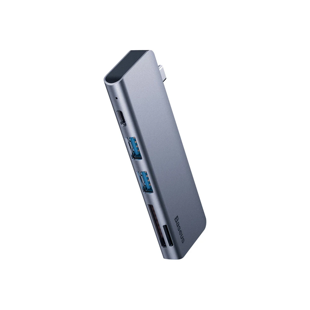 هاب شارژر و داک انتقال اطلاعات بیسوس Baseus Harmonica 5 in 1 HUB Adapter CAHUB-K0G