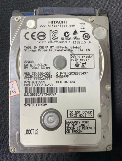 هارد 320 گیگ هیتاچی Hitachi 320GB استوک سلامت 100%