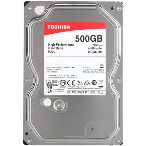 هارد 500 گیگابایت TOSHIBA سلامت %100