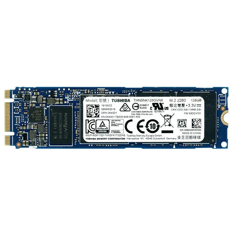 هارد SSD M2 برند TOSHIBA ظرفیت 128 گیگابایت