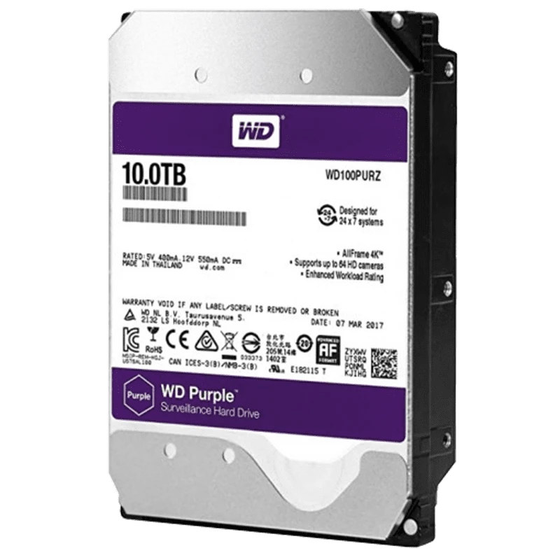 هارد دیسک اینترنال وسترن دیجیتال Purple با ظرفیت 10 ترابايت