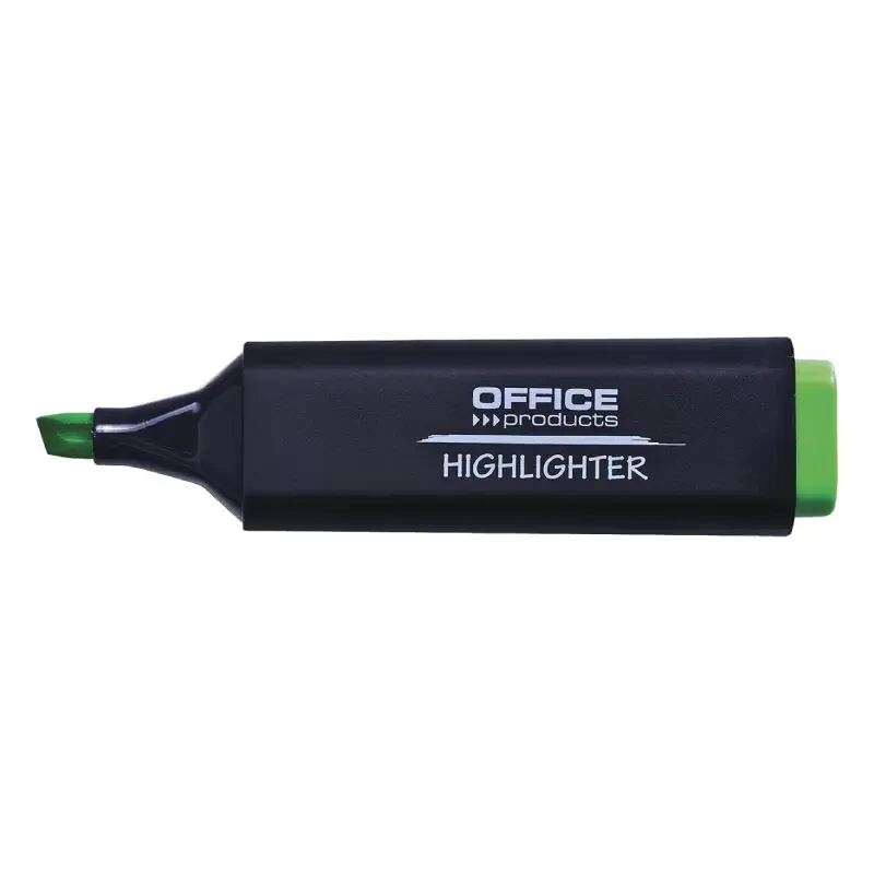 هایلایتر کلاسیک OFFICE PRODUCTS با جوهر سبز ضدلکه، نوک ۱ تا ۵ میلی‌متری، خط‌کشی تا ۲۵۰ متر