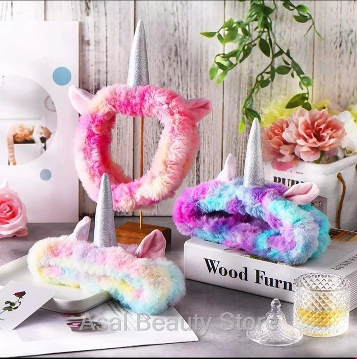 هدبند آرایشی یونیکورن تک شاخ Makeup Headband unicorn