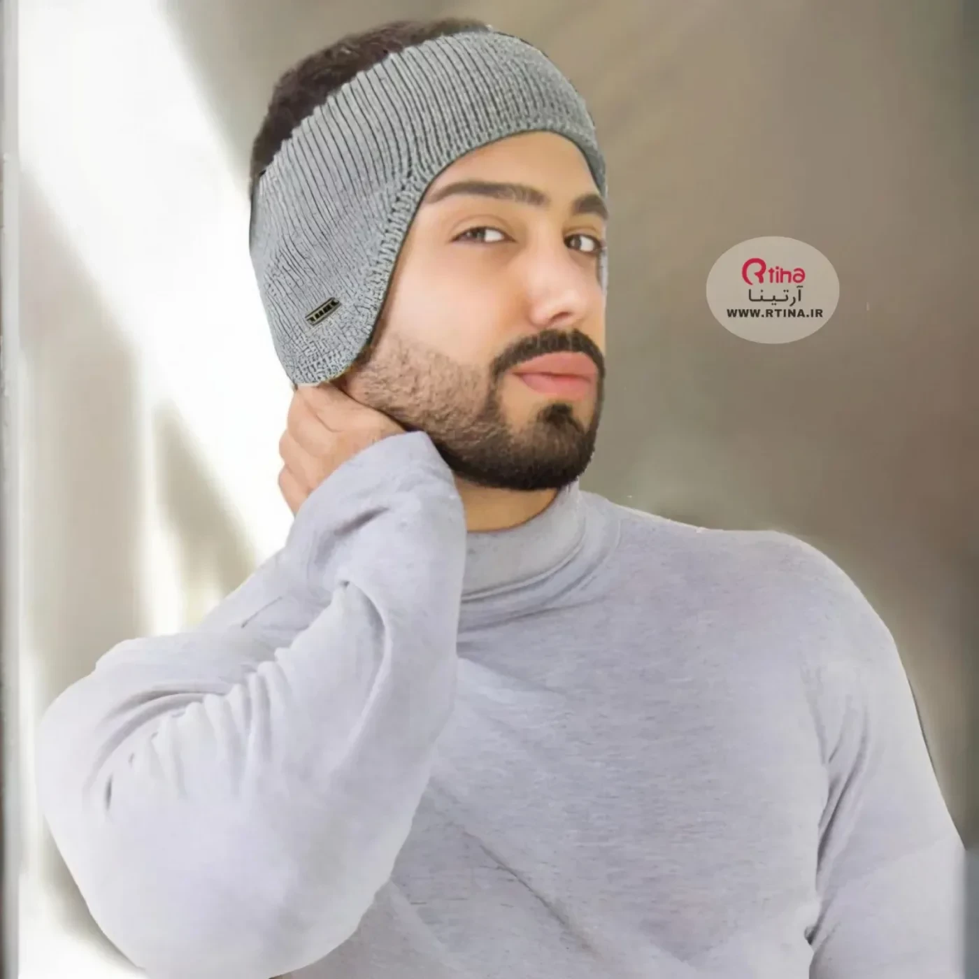 هدبند گوش دار بافتنی مردانه, پسرانه, زنانه (پیشانی بند زمستانی)