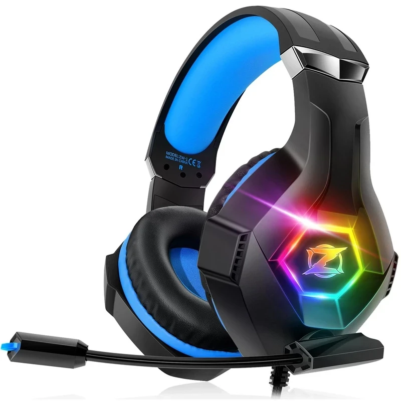 هدست گیمینگ Ozeino ZW1 با نور RGB و صدای فراگیر ۷.۱ | آمازونیکس