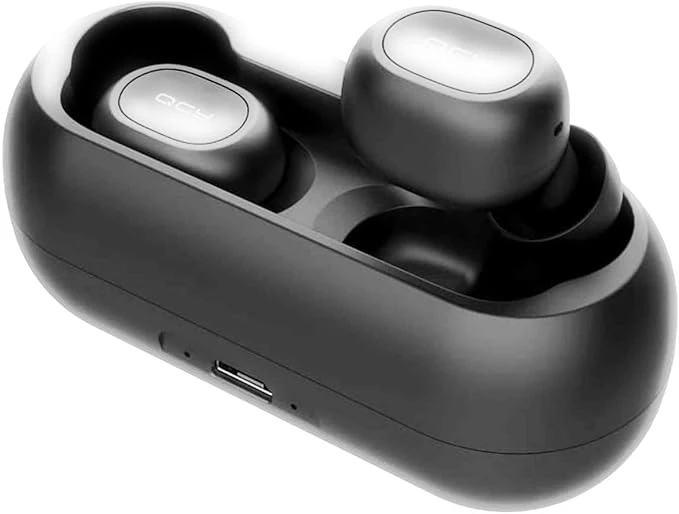 هدفون بلوتوث بی‌سیم QCY T1C با بلوتوث 5.0 و میکروفون حذف نویز + کیس شارژ