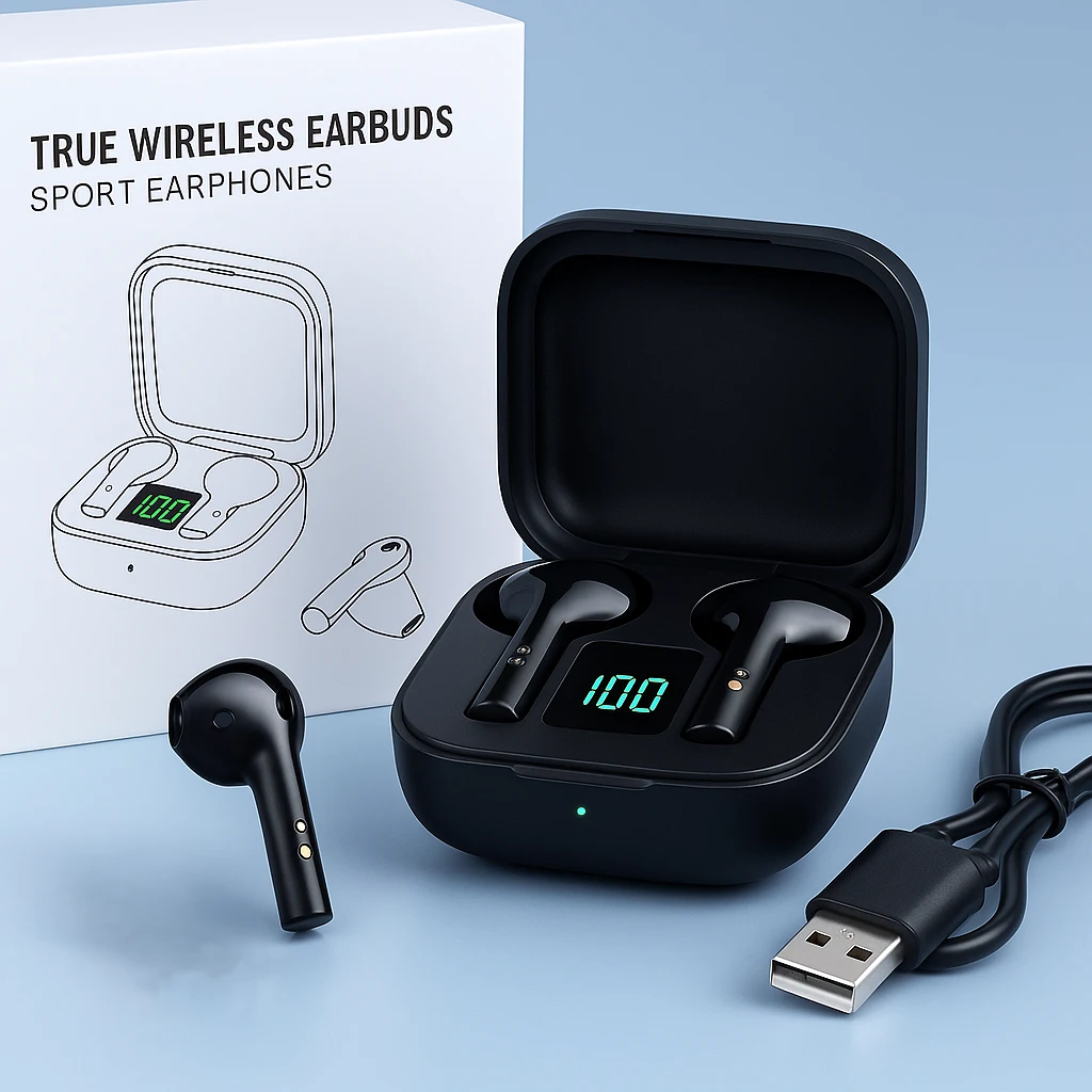 🎧 هدفون بلوتوث بی‌سیم S9 مدل True Wireless Earbuds | آمازونیکس