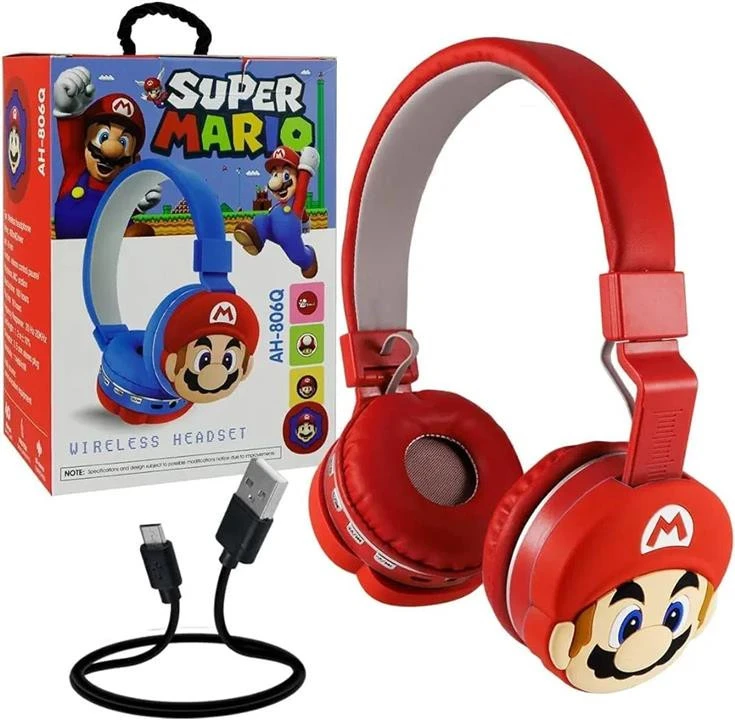 هدفون بلوتوثی طرح فانتزی ماریو مدل Mario mf-201m