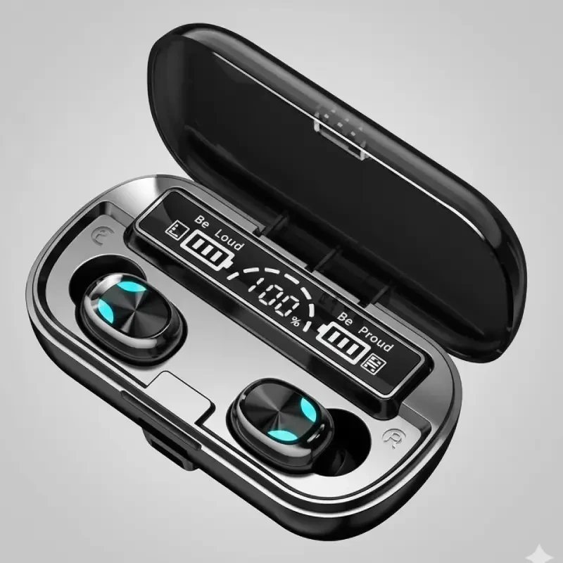 هدفون بی‌سیم X8 با بلوتوث، حذف نویز، نمایشگر LED و کیس شارژ رنگی (استریوی Hi-Fi)