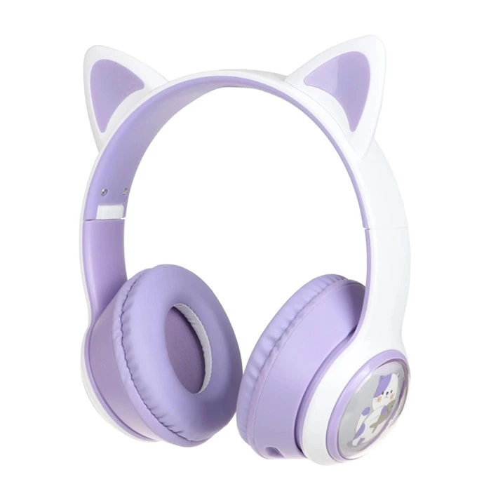 هدفون بی سیم و بلوتوث عروسکی کت مدل Cat AKZ-07B