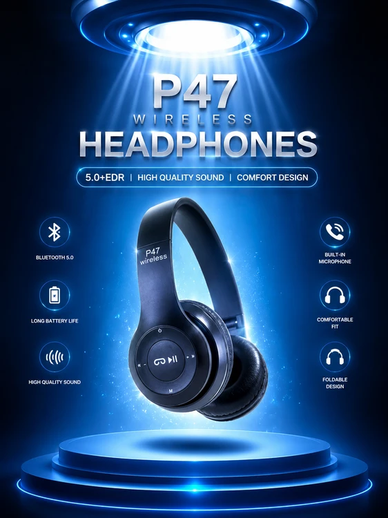 هدفون بیسیم P47 wireless