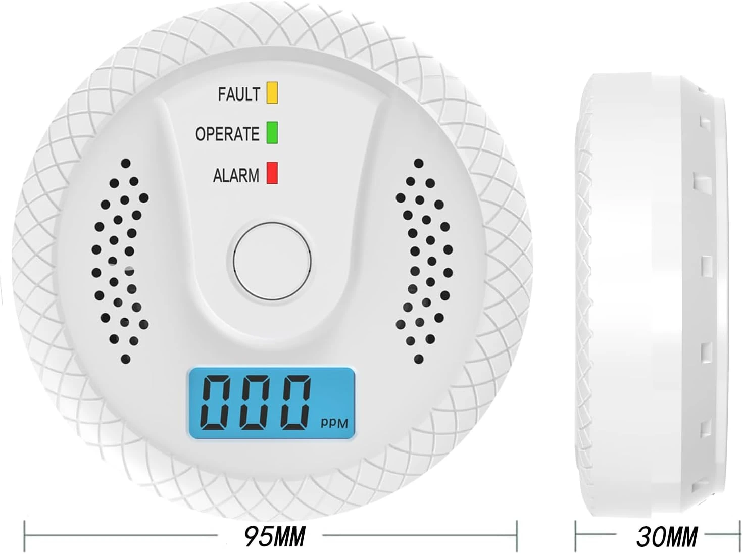هشداردهنده گاز مونوکسید کربن با نمایشگر LCD و آلارم صوتی مدل Smart CO Alarm | آمازونیکس