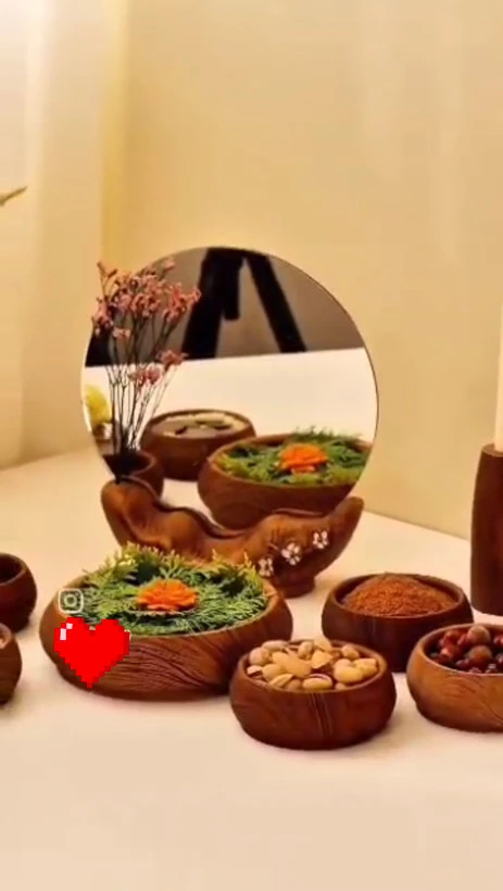 هفت سین طرح چوب اهرا شاپان خورده بدون آینه
