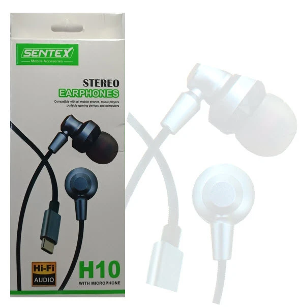 هندزفری SENTEX مدل H10 – اتصال Type-C، طراحی راحت و کیفیت صدای شفاف برای گوشی‌های جدید
