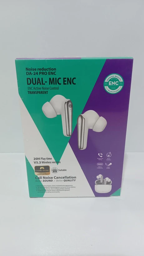 هندزفری بلوتوثی مدل DA-24 PRO ENC (دارای حذف نویز و حالت گیمینگ)