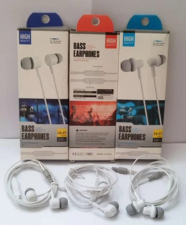 هندزفری سیمی Bass Earphones با جک 3.5 میلی‌متری