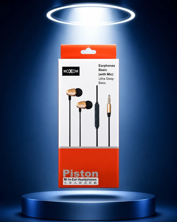 هندزفری سیمی MOXOM Piston Basic با میکروفون