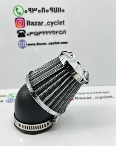 هواکش اسپرت انواع موتور سیکلت کاربارات و انژکتور خم دار استیل