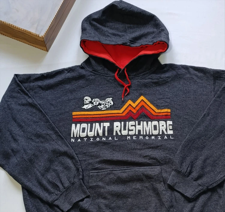 هودی مردانه برند MOUNT RUSHMORE استوک اورجینال رنگ طوسی تیره