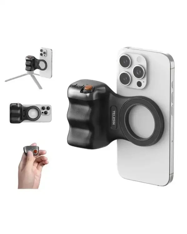 هولدر شاتردار TELESIN ورژن 2 با شاتر بلوتوث شارژی (Fun Shot Magnetic Grip 2)