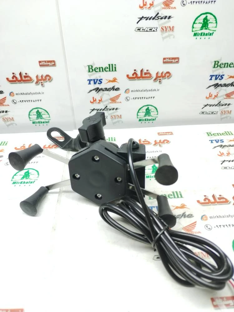 هولدر (پایه) موبایل خرچنگی فلزی شارژر دار