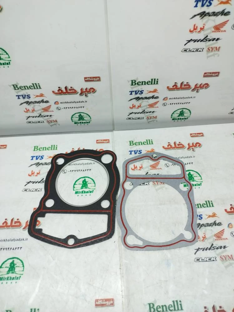 واشر سر (رو) و ته (زیر) سیلندر موتور cb 150 سی بی و تریل xl ایکس ال و دلتا 160 crt زنجیر تایم