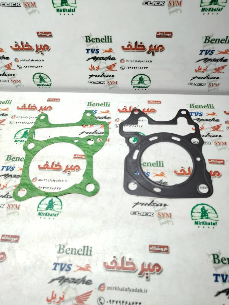 واشر سر (رو) و ته (زیر) سیلندر موتور طرح کلیک و کلیک رادیاتور دار