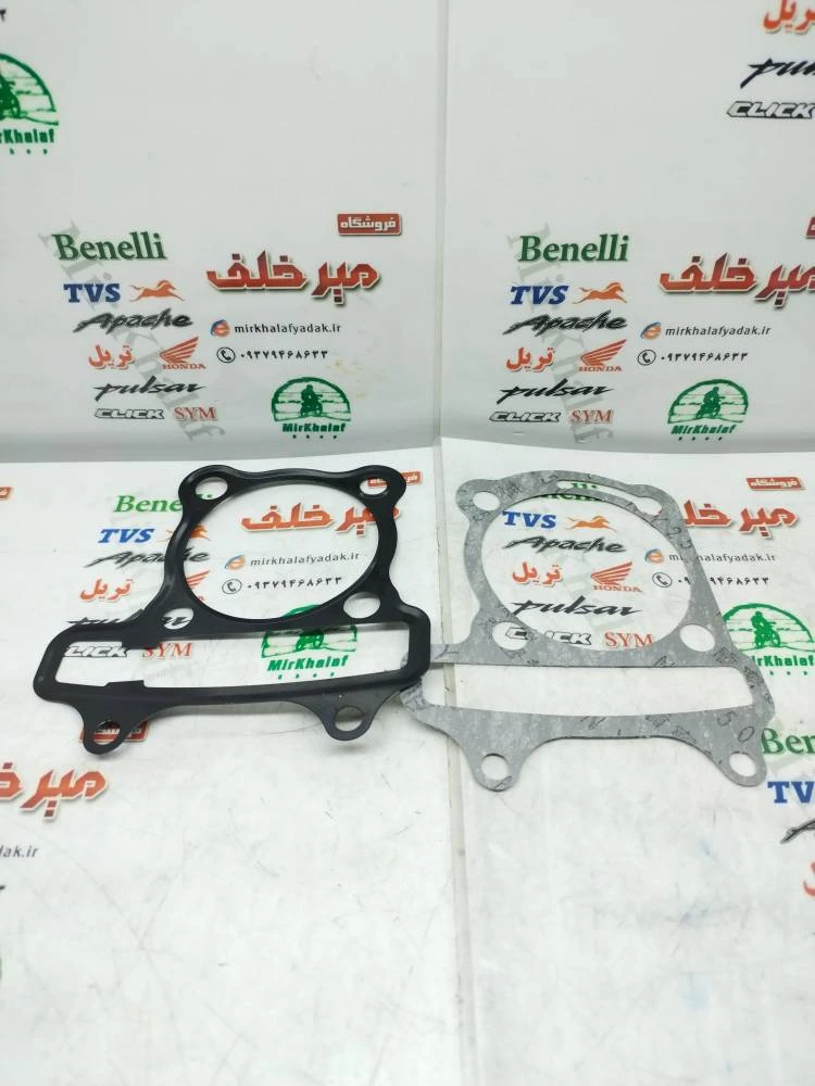 واشر سر (رو) و ته (زیر) سیلندر موتور طرح کلیک