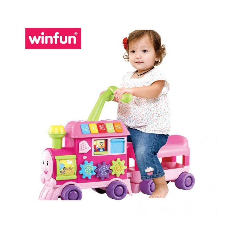 واکر قطار چندکاره صورتی وین فاین winfun کد 008030