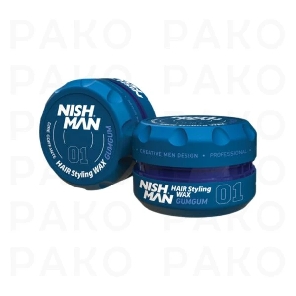 واکس مو نیشمن آبی 01 Nishman Hair Styling Wax GUMGUM حجم 150 میل