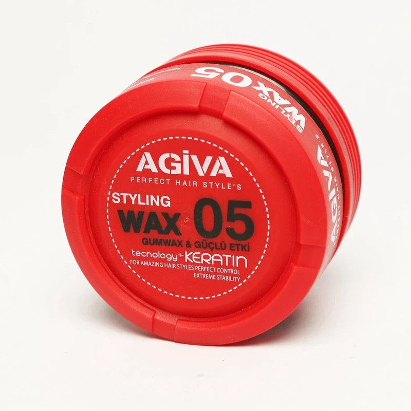 واکس مو ژل چسبی آگیوا خشک و براق کننده قوی Agiva Styling Wax 05