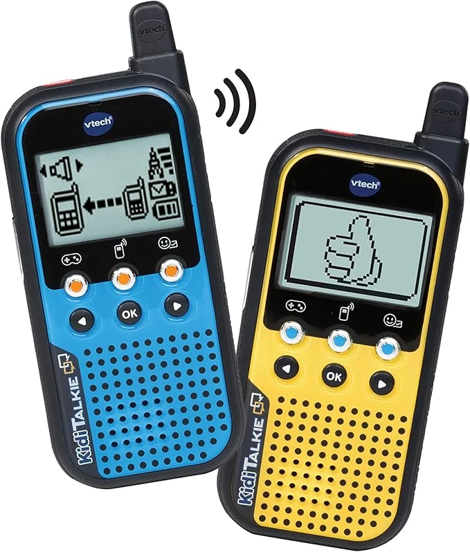 واکی‌تاکی کودکانه وی‌تک مدل VTech KidiTalkie با دو دستگاه رنگی برای بازی و ارتباط ایمن بین کودکان | آمازونیکس