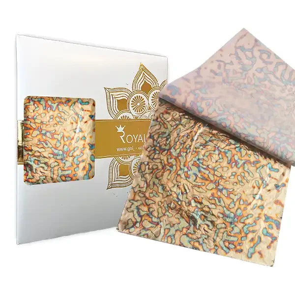 ورق طلا طرح دار دفترچه ای رویال (کد8)
