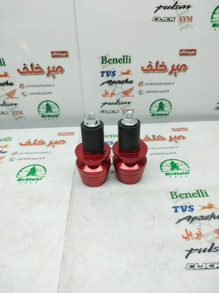 وزنه (محافظ) سر میله فرمان رنتال اسپرت انواع موتورسیکلت ته باز قرمز (جفتی)