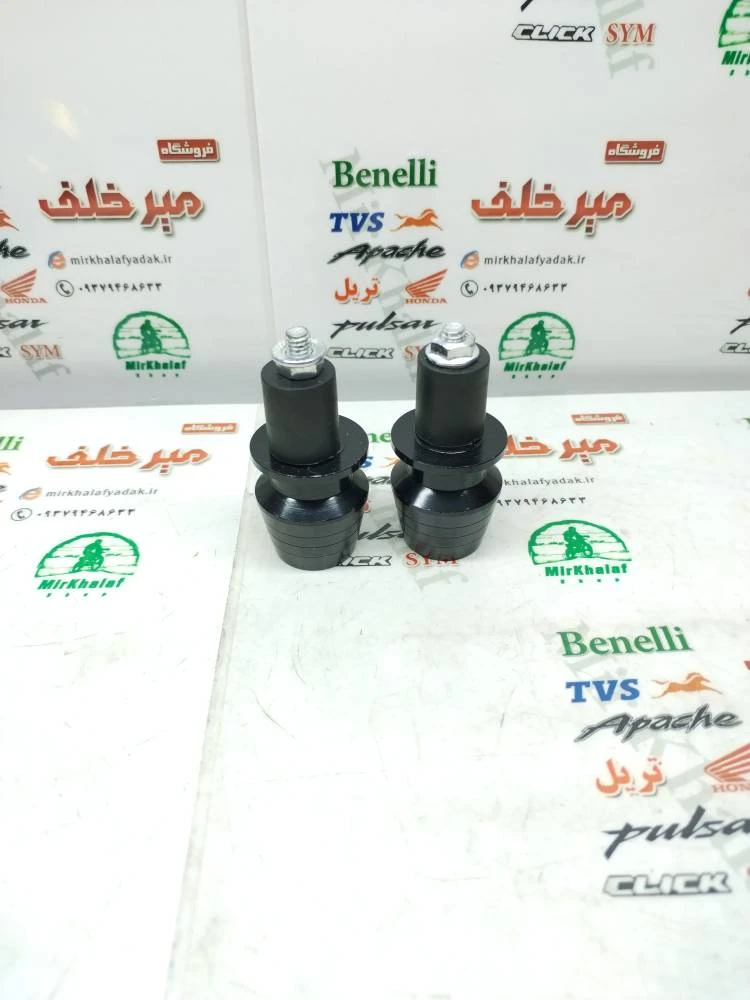 وزنه (محافظ) سر میله فرمان رنتال اسپرت انواع موتورسیکلت ته باز مشکی (جفتی)