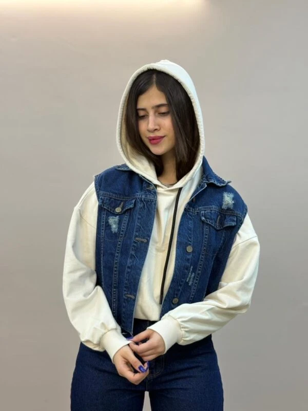 وست جین آبی کوتاه آمسو