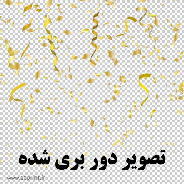 وکتور کاغذ طلایی png