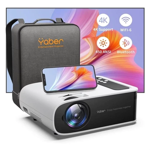 ویدیو پروژکتور برند YABER مدل Pro V8 با کیف حمل اورجینال امازون المان