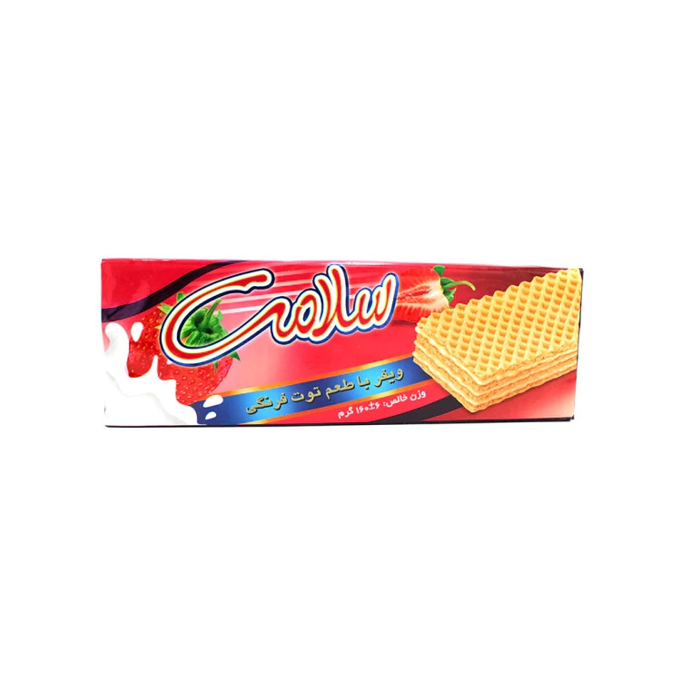 ویفر توت فرنگی سلامت کارتن 24 عددی