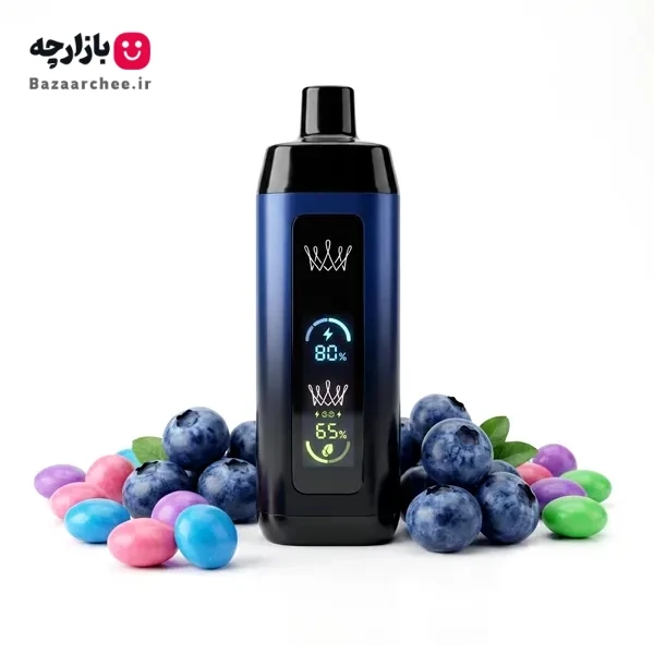 ویپ یکبار مصرف بلوبری آدامس کرون بار الفاخر 8000 پاف | Alfakher Crown Bar 8000 Pro Bluberry Gum