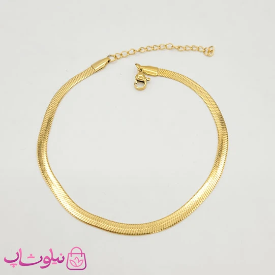 پابند دخترانه استیل مدل زنجیر ماری طلایی کد 891