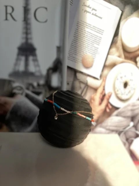 پابند دو لاین مهره و نگین
