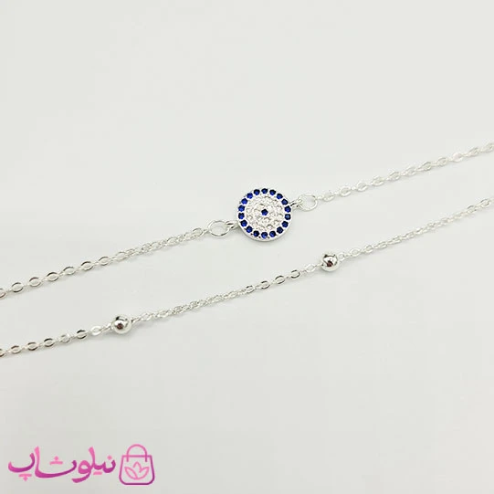 پابند زنانه ysx دولاین آبکاری نقره کد 145