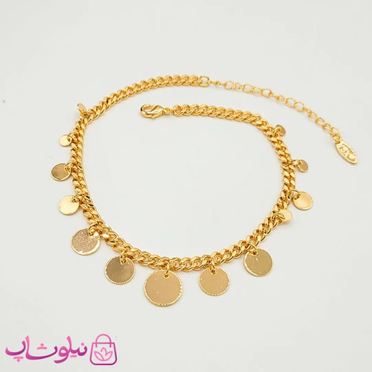 پابند زنجیری ysx با آویز دایره طلایی کد 891