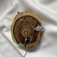 پابند نقره طرح برگ