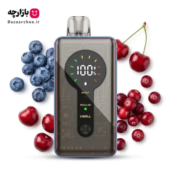 پاد یکبار مصرف بلوبری گیلاس زغال اخته 12000 پاف یوول | UWELL Blueberry cherry cranberry Prime
