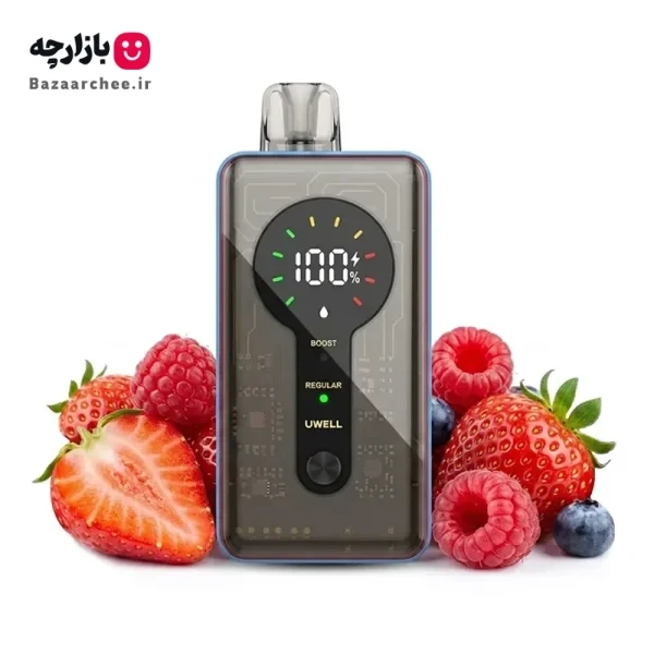 پاد یکبار مصرف توت فرنگی تمشک بری 12000 پاف یوول | UWELL STRAZZBERRY Prime