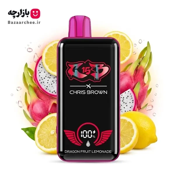 پاد یکبار مصرف دراگون فروت لیموناد 15000 پاف کریس براون | CHRIS BROWN Dragon Fruit Lemonade