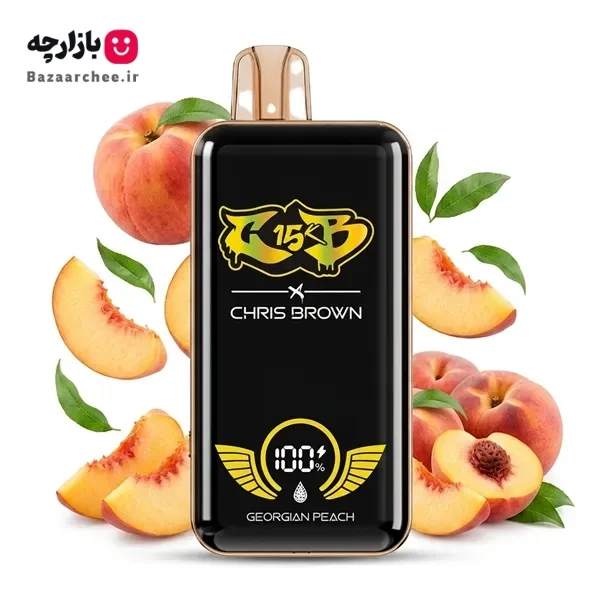 پاد یکبار مصرف طعم هلو گرجی 15000 پاف کریس براون | CHRIS BROWN GEORGIAN PEACH