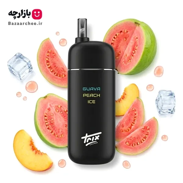 پاد یکبار مصرف گواوا هلو یخ 5000 پاف تریکس | Trix GUAVA PEACH ICE
